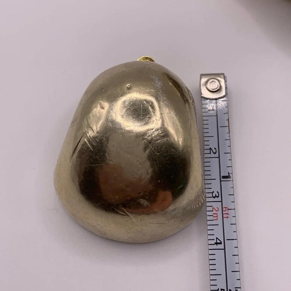 Simon Sebbeg Chunky  electricoforming gold plated clip on earrings - Picture 5 of 5